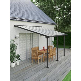 Palram Olympia Patio Cover 3X4.25 Grey Clear