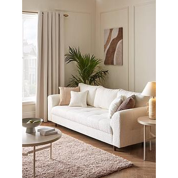 Very Home Rune 3 + 2 Seater Fabric Sofa Set (Buy &Amp Save!) - Cream - Fsc&Reg Certified