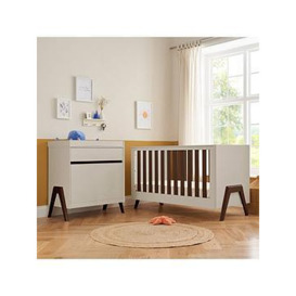Tutti Bambini Fuori 2 Piece Furniture Room Set - White Sand/Walnut, Sand