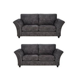 Very Home Ariel 3 + 2 Seater Fabric Sofa Set (Buy &Amp Save!) - Charcoal - Fsc&Reg Certified