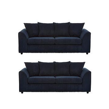 Very Home Leon 3 + 2 Seater Fabric Sofa Set (Buy &Amp Save!) - Navy - Fsc&Reg Certified