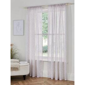 Very Home Leaf Trail Slot Top Voile Curtains