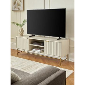 Very Home Cora Tv Unit - Ivory/Brass - Fits Up To 60 Inch Tv