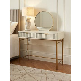 Very Home Cora Dressing Table And Mirror Set - Ivory/Brass