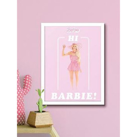 Barbie Hi Framed Print, Multi