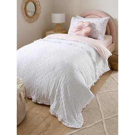 Very Home Ruffle Edge Pinsonic Bedspread Throw - 150 X 200 Cm