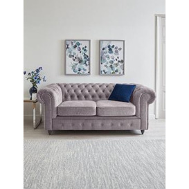 Very Home Laura Chesterfield Fabric 2 Seater Sofa - Grey - Fsc&Reg Certified