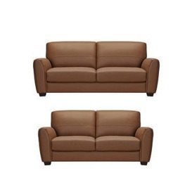Violino New Molina 3 Seater + 2 Leather/Faux Leather Sofa Set (Buy &Amp Save!) - Tan