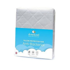 Downland Anti-Bacterial Pillow Protector Pair - White