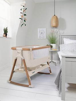 Tutti Bambini CoZee Air Bedside Crib - Scandinavian Walnut/Ecru, One Colour