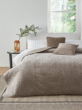 The Very Collection Velvet Stripe Bedspread Throw