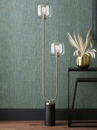 Pacific Lifestyle Florence Black Metal And Glass Floor Lamp