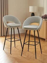 Very Home Pair Of Aurelia Bar Stools - Natural/Black - Fsc&Reg Certified