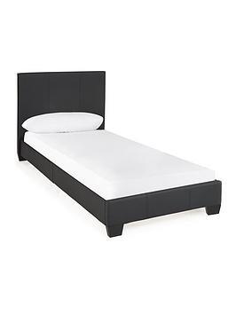 Very Home Ellis Faux Leather Single Bed Frame With Mattress Options (Buy & Save!)