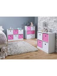 Lloyd Pascal Cube 2+2 Storage Unit Pink/White, Pink/White