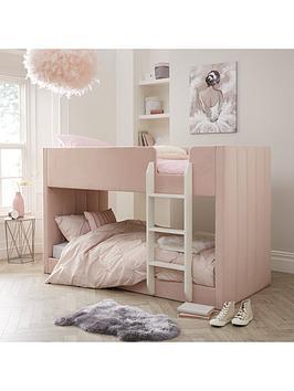 The Very Collection Panelled Velvet Bunk Bed With Mattress Options (Buy & Save!)