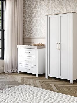 Silver Cross Valencia 2 piece set (Dresser and Wardrobe), White