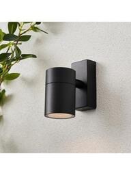 Leto Ip65 Fixed Up Or Down Gu10 Wall Light Black