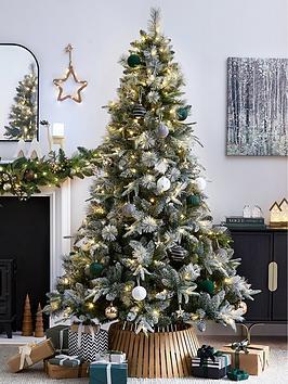 Very Home 7Ft High Moor Flocked Pre Lit Christmas Tree