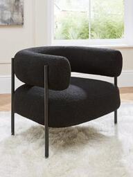 Very Home Icon Boucle Fabric Accent Chair - Black