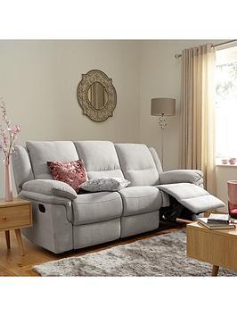 The Very Collection Albion Fabric 3 Seater High Back Manual Recliner Sofa