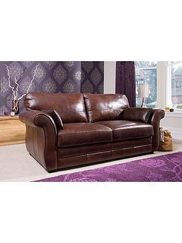 Very Home Vantage Italian Leather 3 Seater Sofa - Fsc&Reg Certified