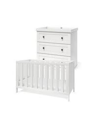 Silver Cross Bromley White - 2 Piece Set (Cot Bed and Dresser), White