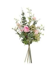 Gallery Direct Pink Faux Floral Wrapped Bouquet 650X370Mm
