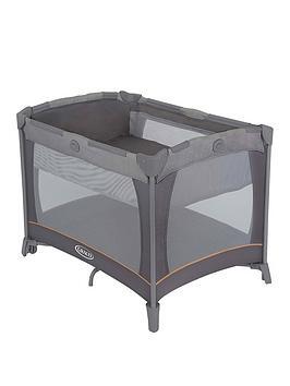 Graco Contour with Bassinet Travel Cot - Pebble, Grey