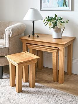 Very Home New Constance Oak Nest Of 3 Tables
