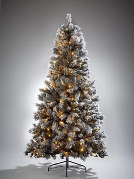 Very Home 6Ft Black Forest Flocked Pre-Lit Christmas Tree