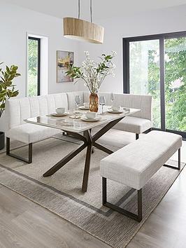 The Very Collection Valetta Dining Table & Bench Dining Set