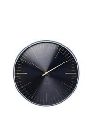 Interval Black And Gold Metal Wall Clock