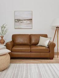 The Very Collection Bailey 2 Seater Leather Sofa Bed