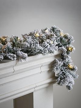 Very Home 6Ft Pre-Lit Flocked Emperor Christmas Garland