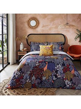 Sara Miller Ornamental Peacock 100% Cotton Duvet Cover Set