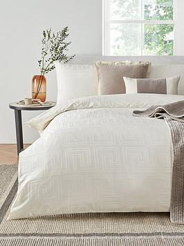 Michelle Keegan Home Greek Key 100% Cotton Duvet Cover Set