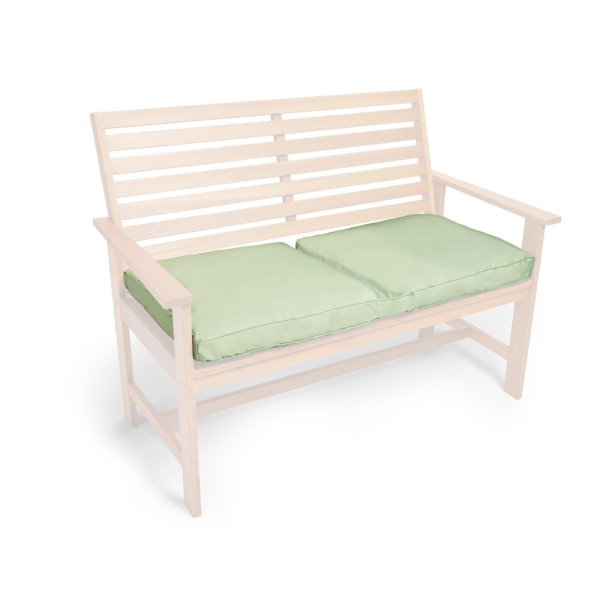 Sage Green Padded Outdoor Bench Cushion by VonHaus