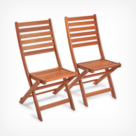 2 Wooden Garden Chairs - thumbnail 1