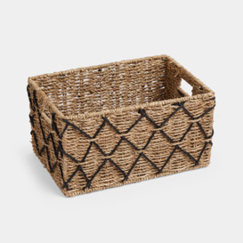 Patterned Set of 3 Seagrass Baskets - thumbnail 2