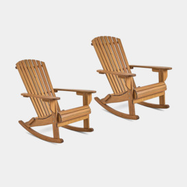 Set of 2 Rocking Adirondack Chair