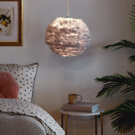 Grey Feather Ceiling Lamp Shade - thumbnail 2