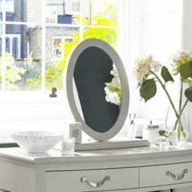 Matlock Oval Wood Framed Freestanding Dresser Mirror