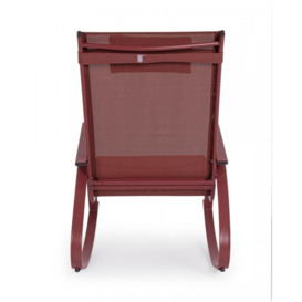 Aliziah Outdoor Rocking Metal Chair with Cushions