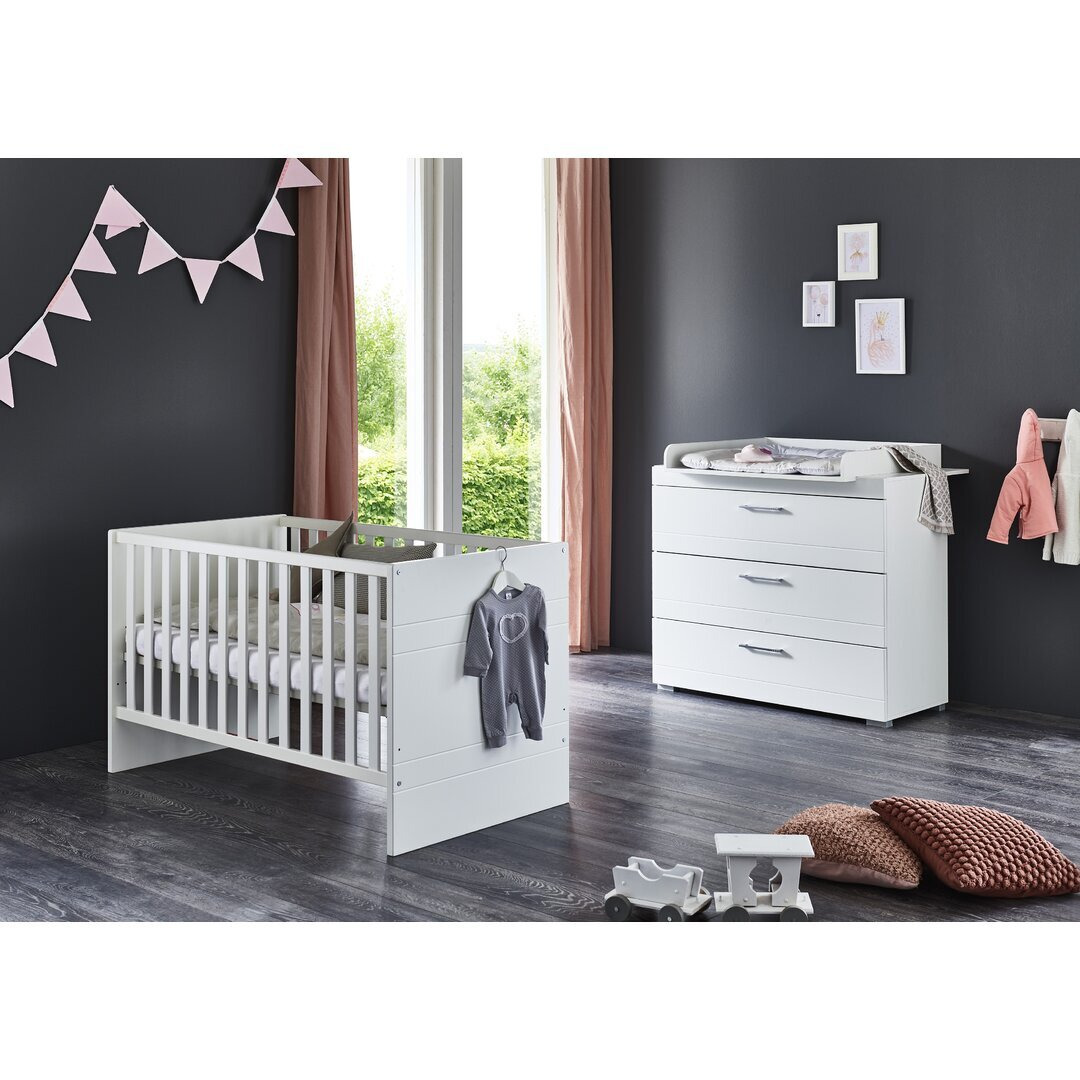 Liene Cot Bed 2-Piece Nursery Furniture Set