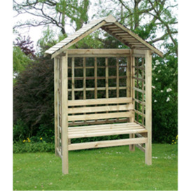 Salford 960cm W x 60cm D Solid Wood Garden Arches with Bench