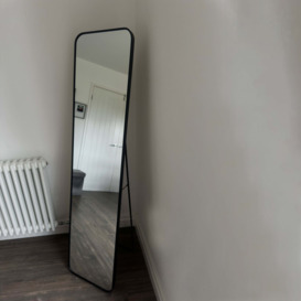 Allen Metal Free Standing Leaner Mirror, With Soft Rounded Edges
