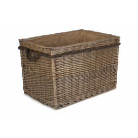 Coaling Wicker Rope Handled Log Basket with Lining