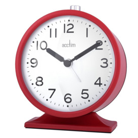 Analog Metal Quartz Alarm Tabletop Clock