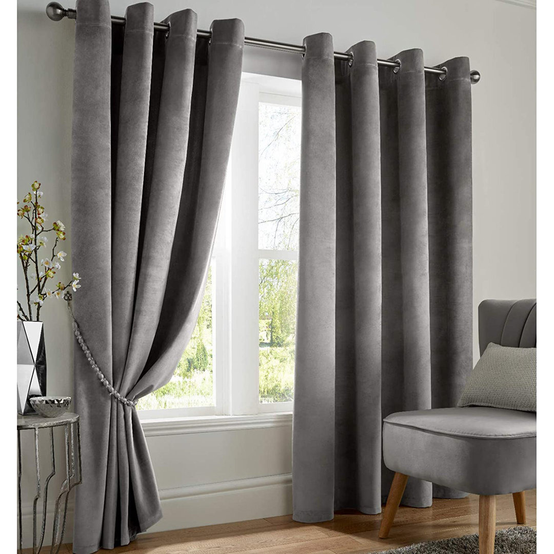 Liev Velvet Eyelet Room Darkening Thermal Curtains